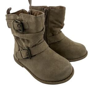 Old Navy Tan/Beige Boots Faux Suede Girls Toddler Size 6